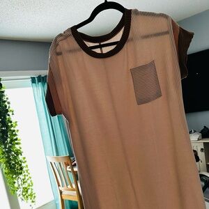 Striped Brown and Cream Top